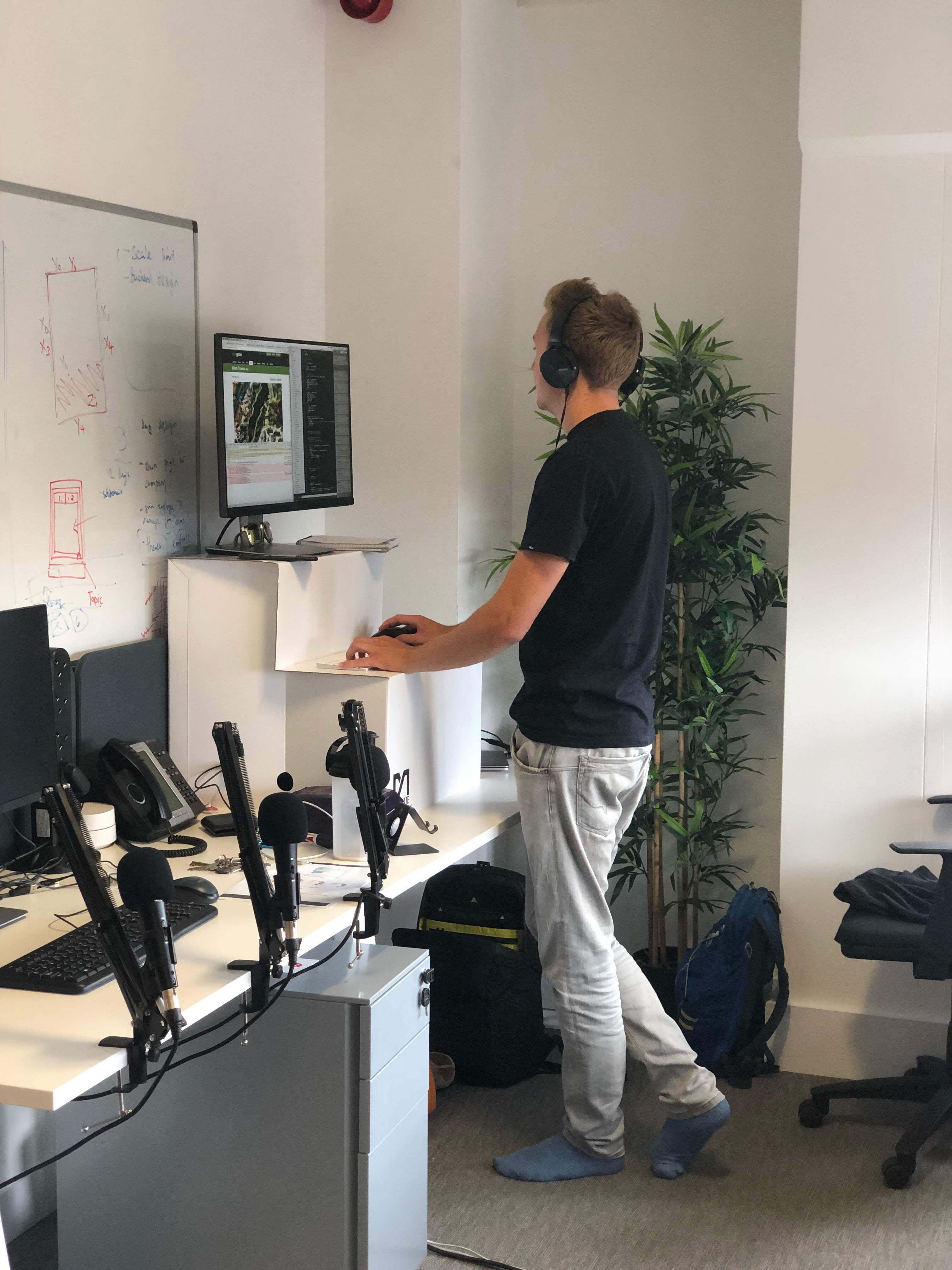 Standing desk focus time